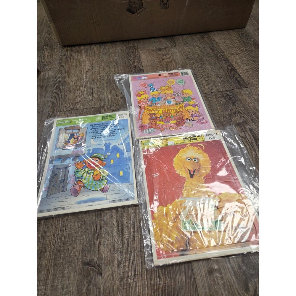 Vintage 1986 Disney Babies Golden Frame Tray Puzzle 12 Pcs Mickey Mouse Friends